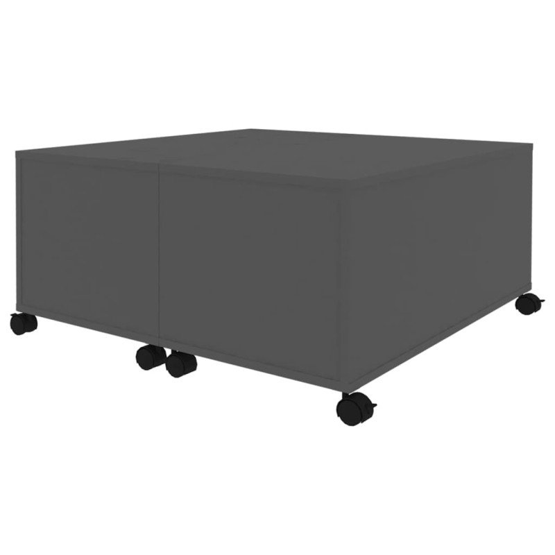 vidaXL Konferenčný stolík sivý 75x75x38 cm drevotrieska