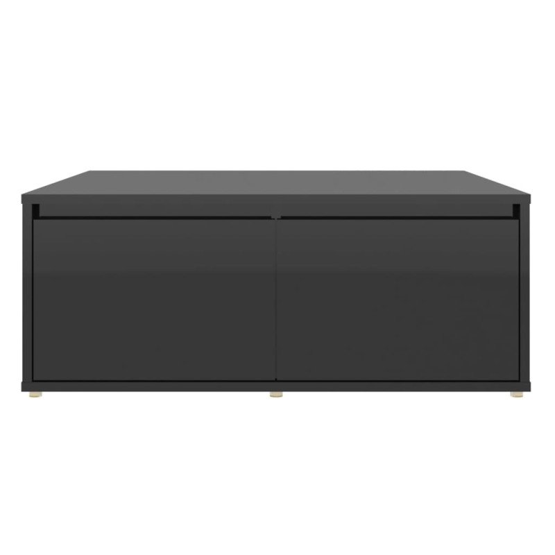 vidaXL Konferenčný stolík lesklý čierny 80x80x31cm drevotrieska