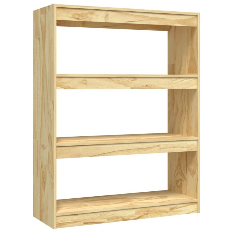 vidaXL Knižnica/deliaca stena 100x30x103 cm, borovicový masív