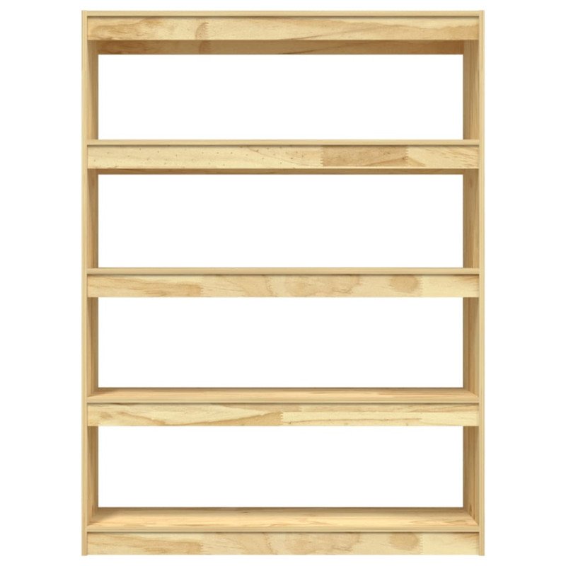 vidaXL Knižnica/deliaca stena 100x30x135,5 cm, borovicový masív