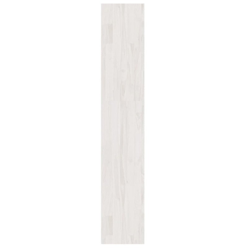 vidaXL Knižnica/deliaca stena biela 100x30x167,5 cm masívna borovica 