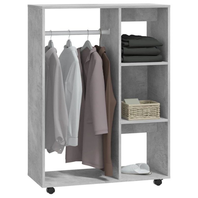 vidaXL Šatník betónovo sivý 80x40x110 cm z drevotriesky