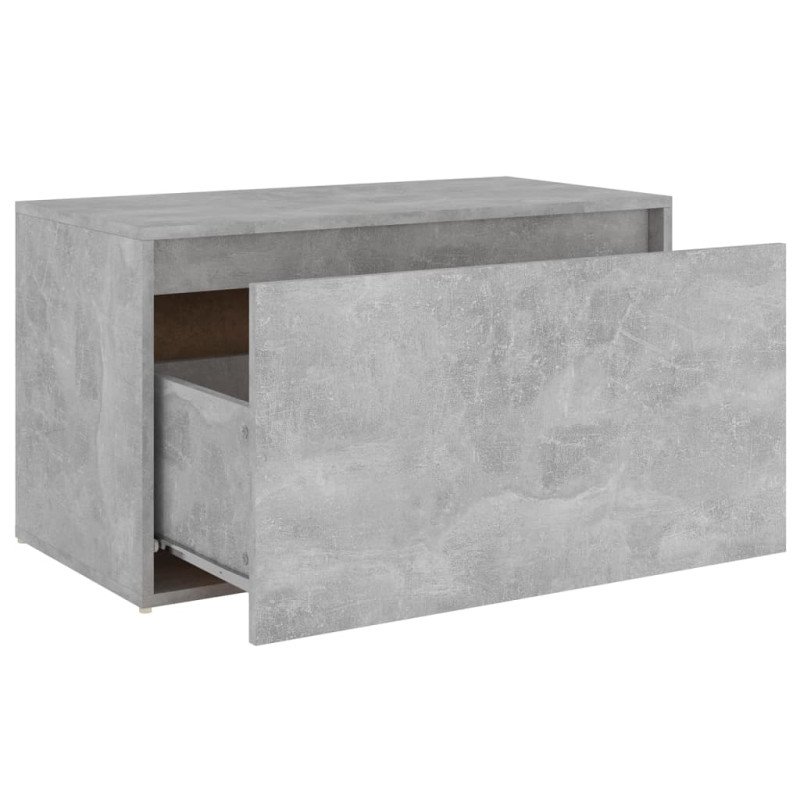vidaXL Lavica do chodby 80x40x45 cm betónovo-sivá drevotrieska 