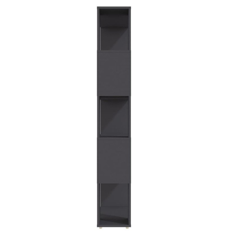 vidaXL Knižnica/deliaca stena sivá 80x24x155 cm drevotrieska