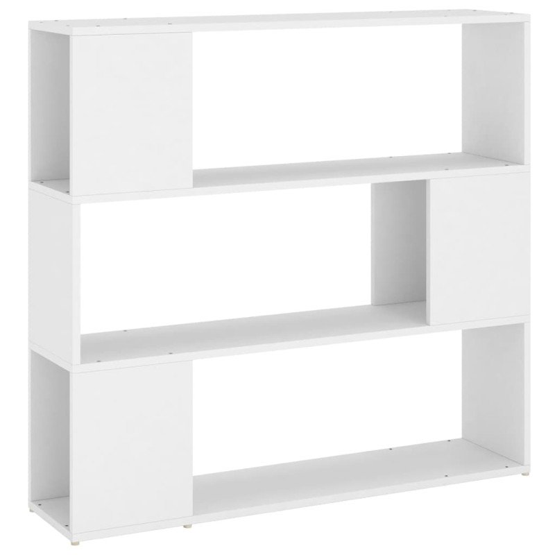 vidaXL Knižnica/deliaca stena biela 100x24x94 cm 