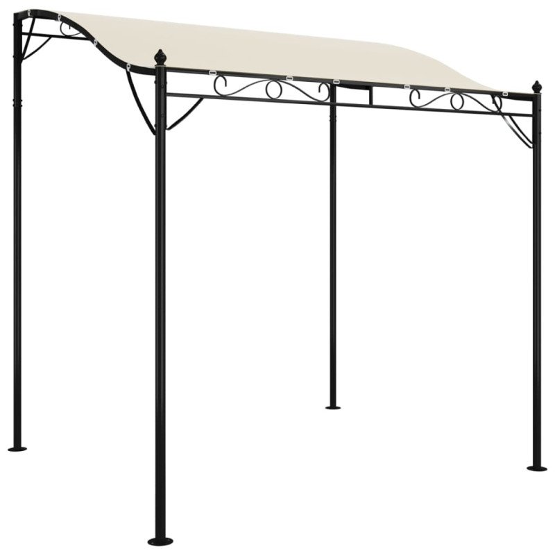 vidaXL Strieška krémová 2x2,3 m 180 g/m² látka a oceľ
