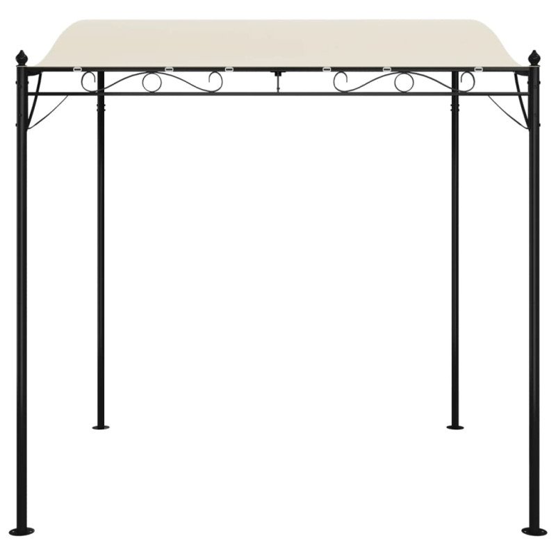 vidaXL Strieška krémová 2x2,3 m 180 g/m² látka a oceľ