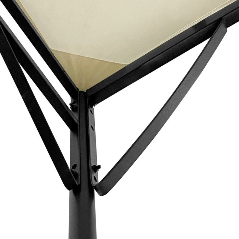 vidaXL Strieška krémová 2x2,3 m 180 g/m² látka a oceľ