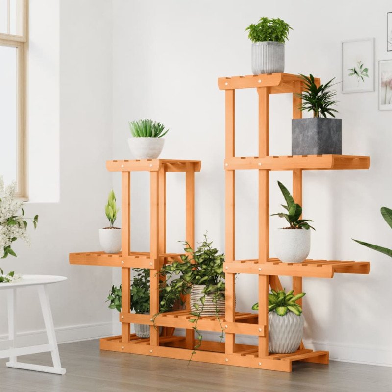 vidaXL Stojan na kvetiny 95x25x96 cm masívna jedľa