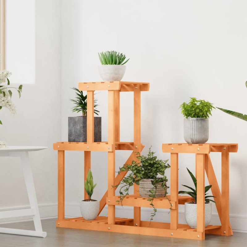 vidaXL Stojan na kvetiny 90x25x73,5 cm masívna jedľa