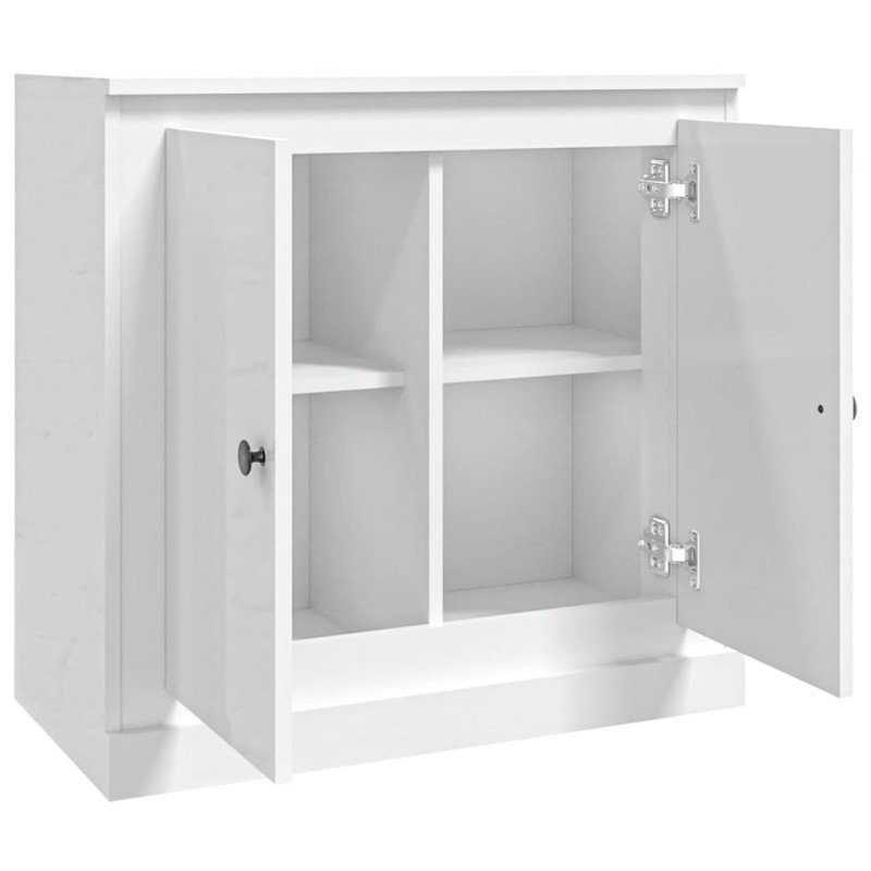 vidaXL Komoda lesklá biela 70x35,5x67,5 cm spracované drevo