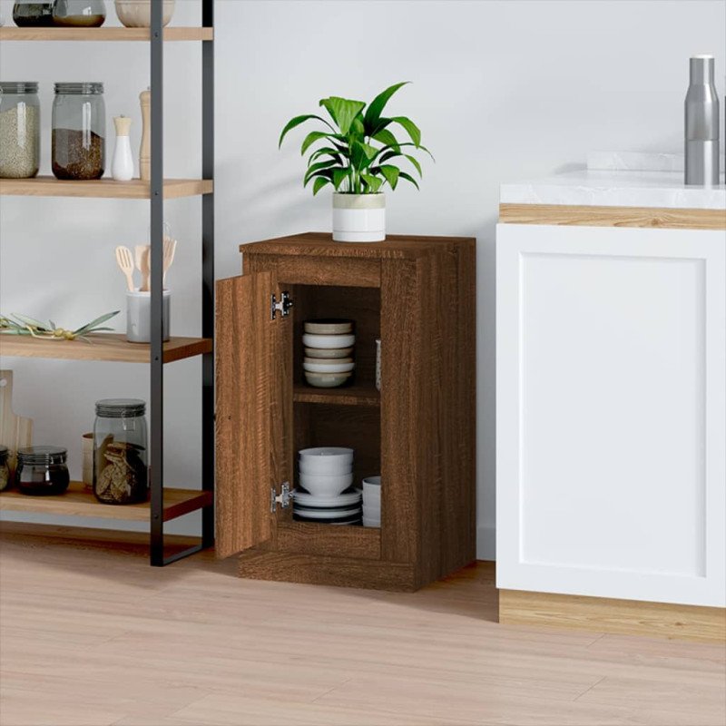 vidaXL Komoda hnedý dub 37,5x35,5x67,5 cm kompozitné drevo