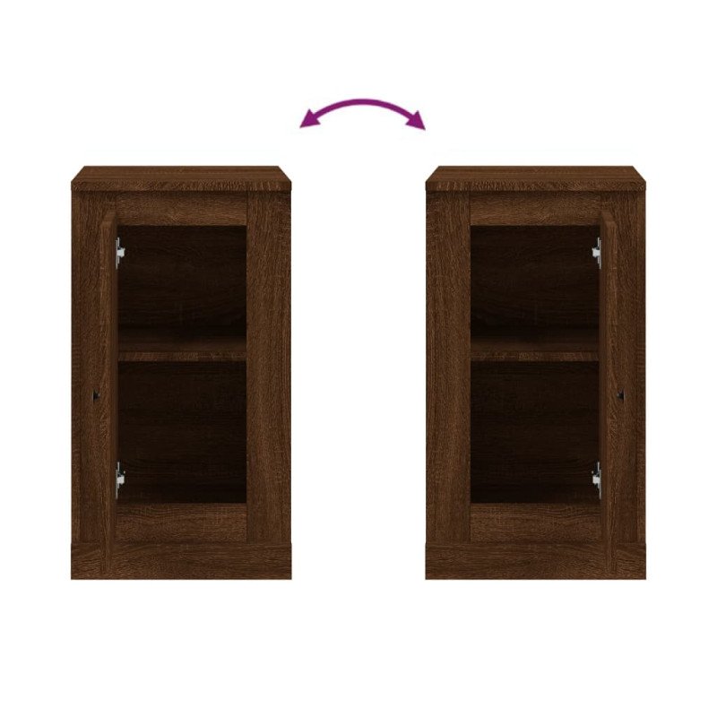 vidaXL Komoda hnedý dub 37,5x35,5x67,5 cm kompozitné drevo