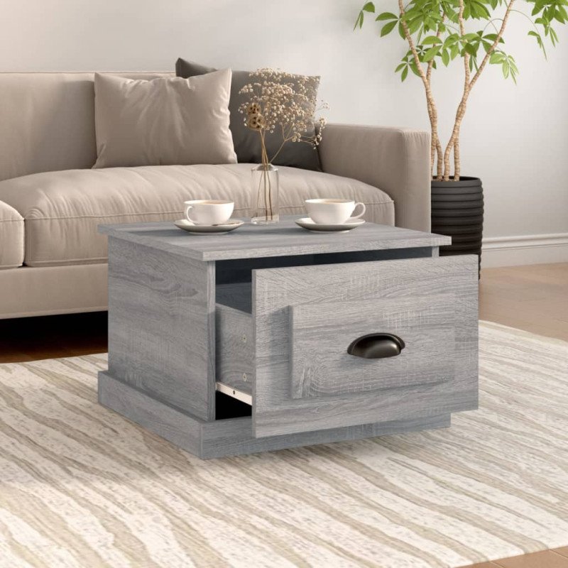 vidaXL Konferenčný stolík Sivý dub sonoma 50x50x35 spracované drevo