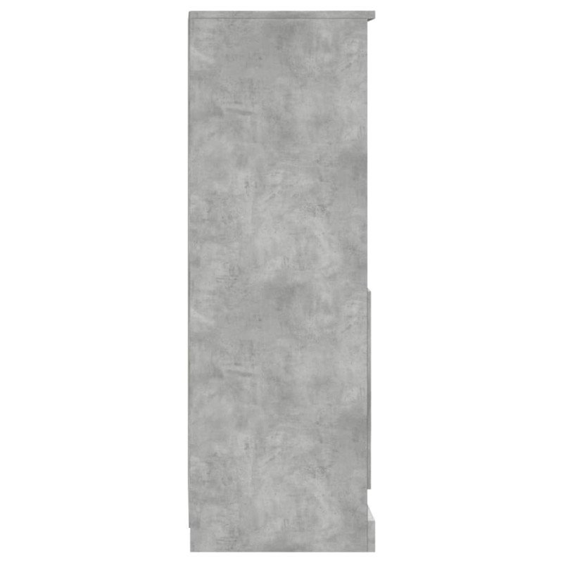 vidaXL Vysoká skrinka betónová sivá 36x35,5x103,5 cm spracované drevo