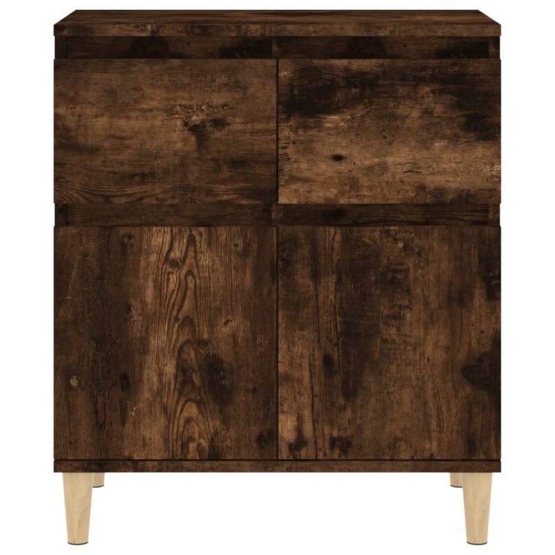 vidaXL Komoda dymový dub 60x35x70 cm spracované drevo