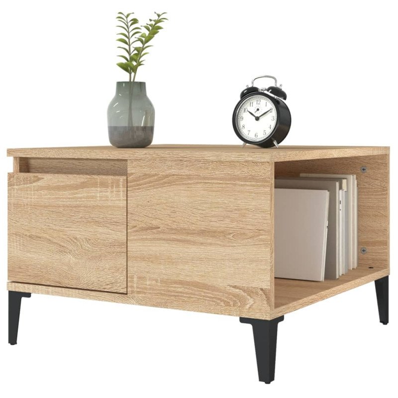 vidaXL Konferenčný stolík dub sonoma 55x55x36,5 cm spracované drevo