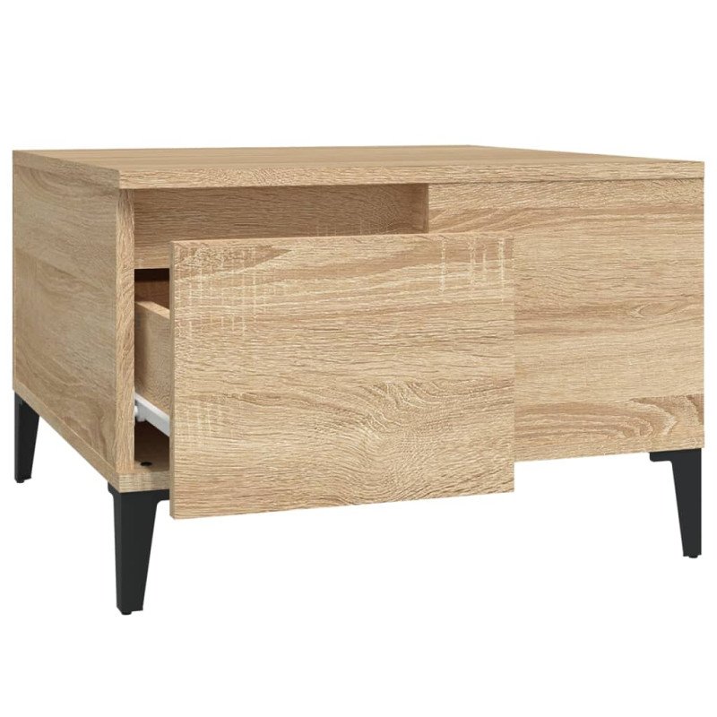 vidaXL Konferenčný stolík dub sonoma 55x55x36,5 cm spracované drevo