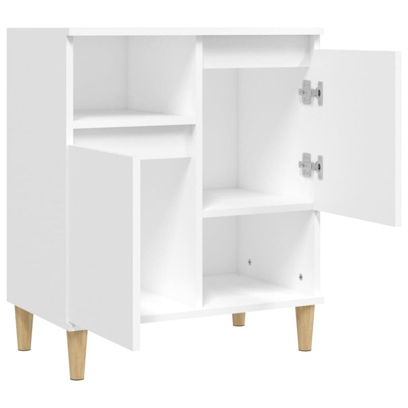 vidaXL Komoda biela 60x35x70 cm spracované drevo