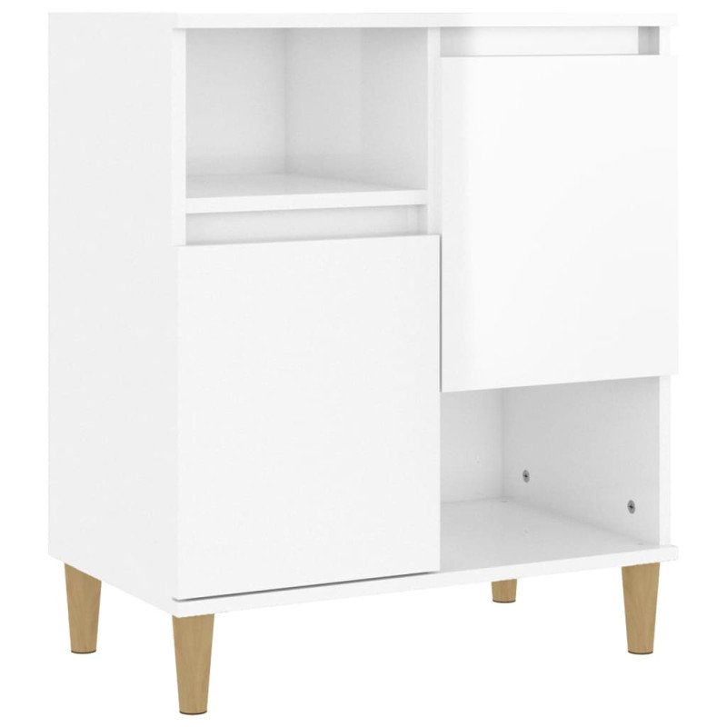 vidaXL Komoda vysoký lesk biela 60x35x70 cm spracované drevo