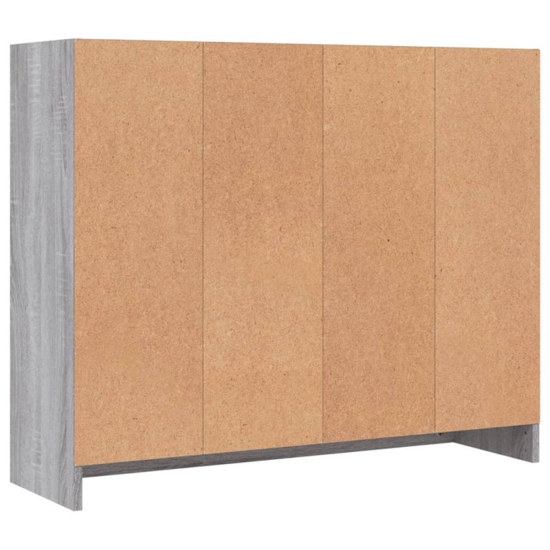 vidaXL Komoda sivý dub sonoma 91x28x75 cm kompozitné drevo