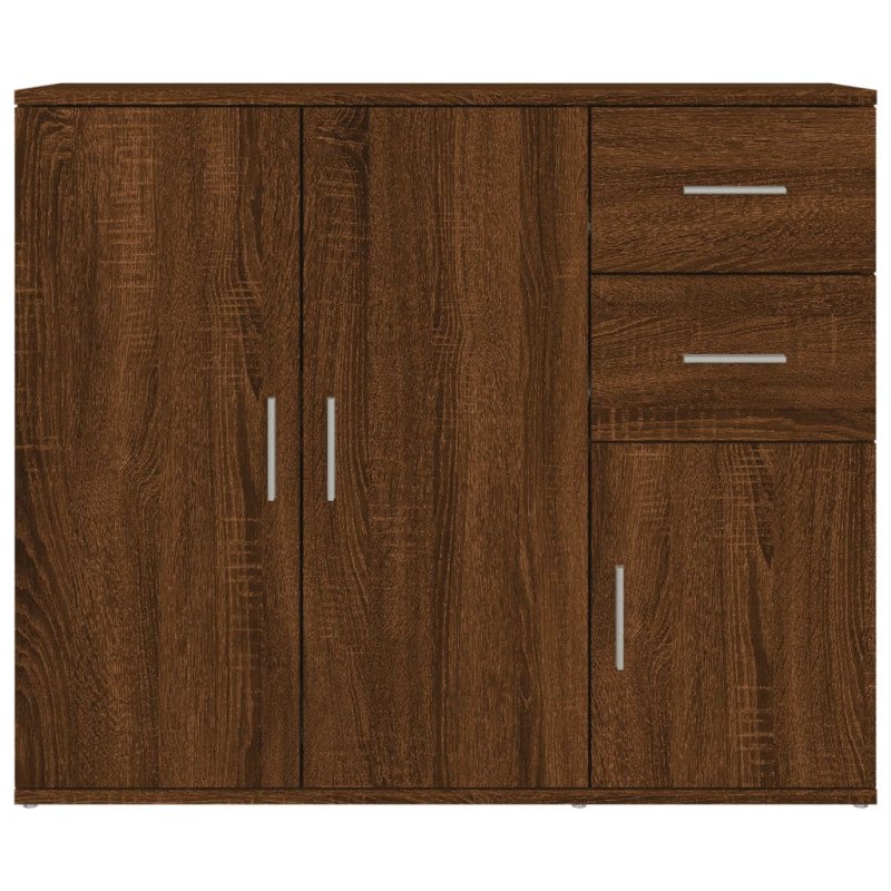 vidaXL Komoda hnedý dub 91x29,5x75 cm spracované drevo