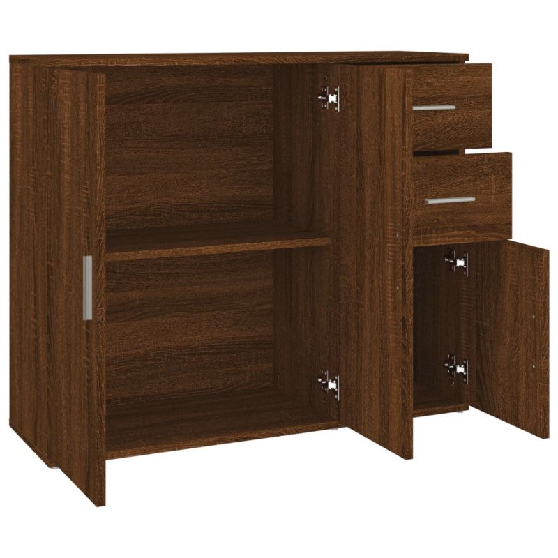 vidaXL Komoda hnedý dub 91x29,5x75 cm spracované drevo