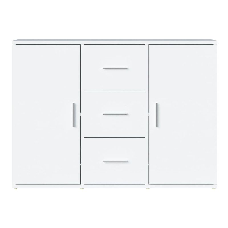 vidaXL Komoda lesklá biela 91x29,5x65 cm spracované drevo