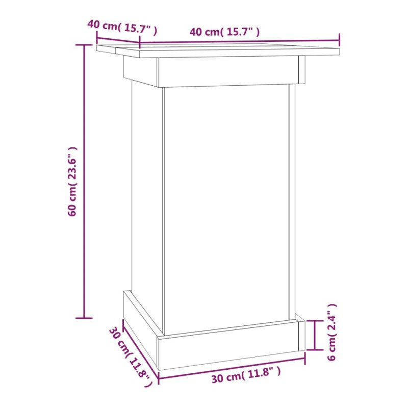 vidaXL Stojan na kvetiny 40x40x60 cm masívna borovica