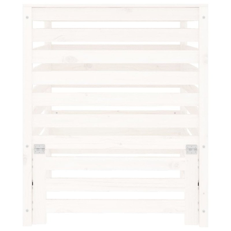 vidaXL Kompostér biely 82,5x82,5x99,5 cm masívne borovicové drevo