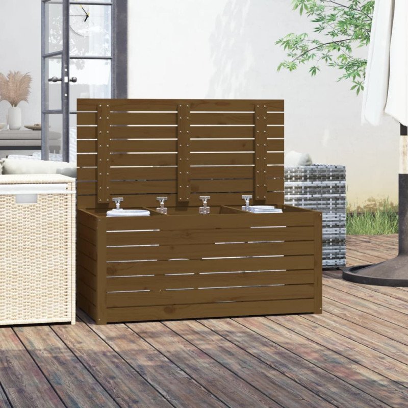 vidaXL Záhradný box medovohnedý 101x50,5x46,5 cm masívna borovica