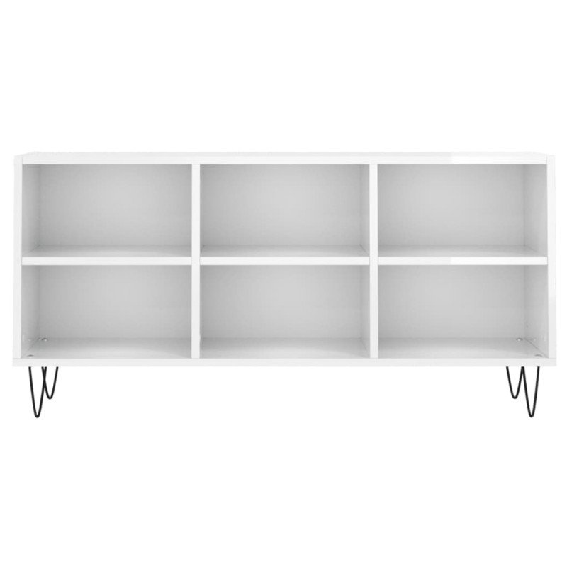 vidaXL TV skrinka lesklá biela 103,5x30x50 cm kompozitné drevo