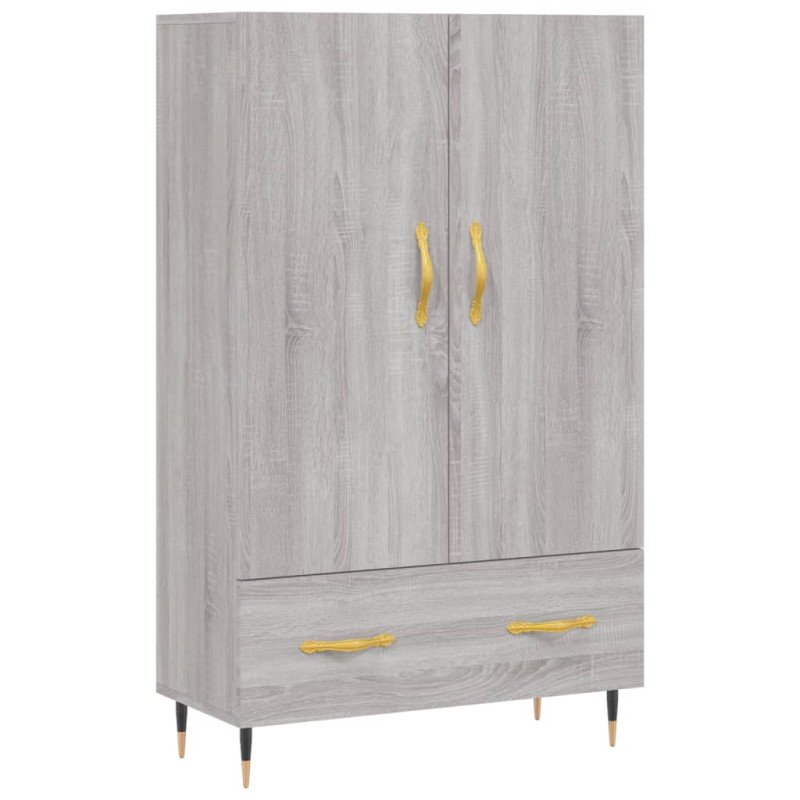 vidaXL Vysoká skrinka sivá sonoma 69,5x31x115 cm kompozitné drevo