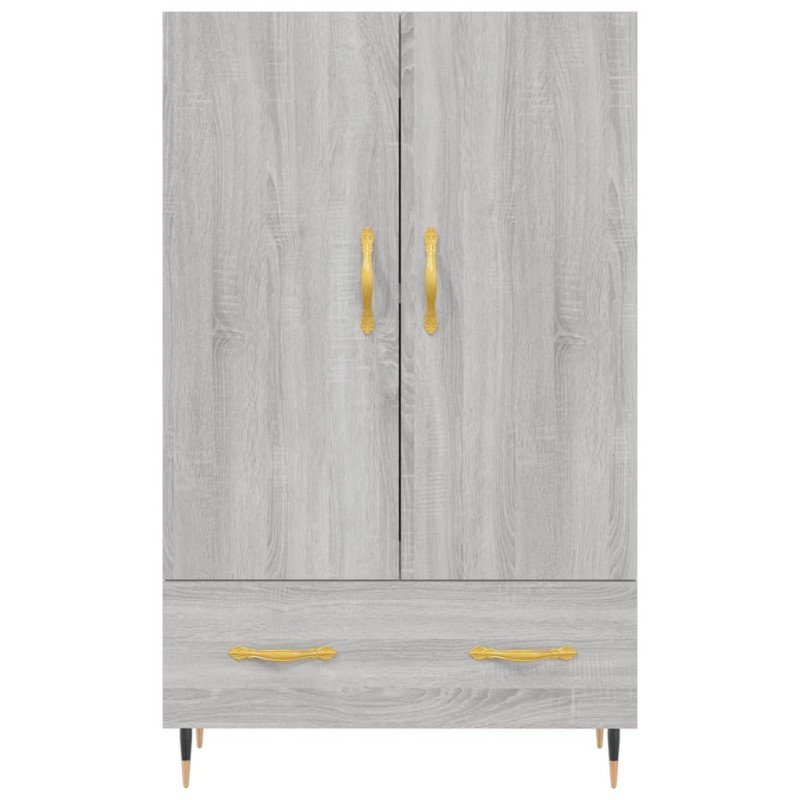 vidaXL Vysoká skrinka sivá sonoma 69,5x31x115 cm kompozitné drevo