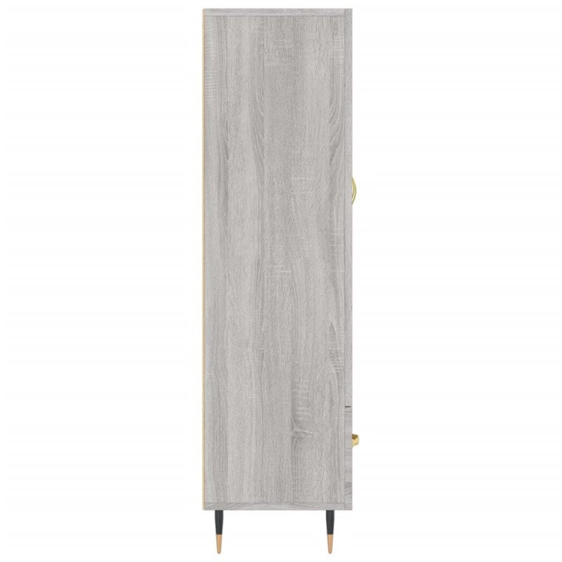 vidaXL Vysoká skrinka sivá sonoma 69,5x31x115 cm kompozitné drevo