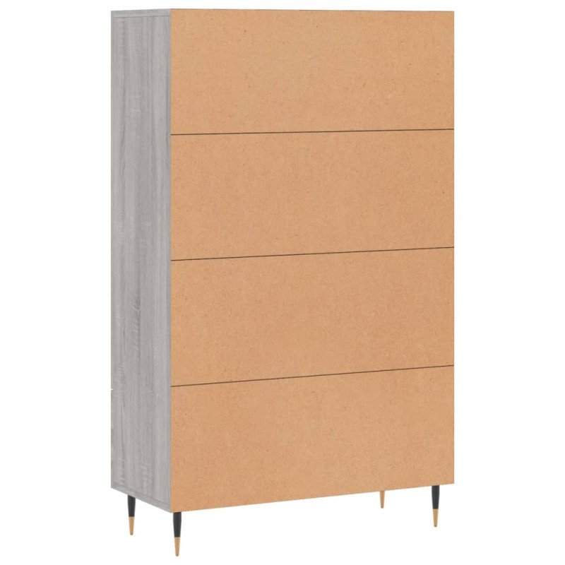 vidaXL Vysoká skrinka sivá sonoma 69,5x31x115 cm kompozitné drevo