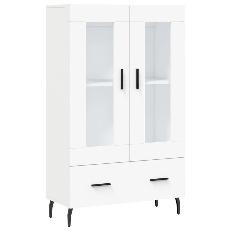 vidaXL Vysoká skrinka biela 69,5x31x115 cm kompozitné drevo