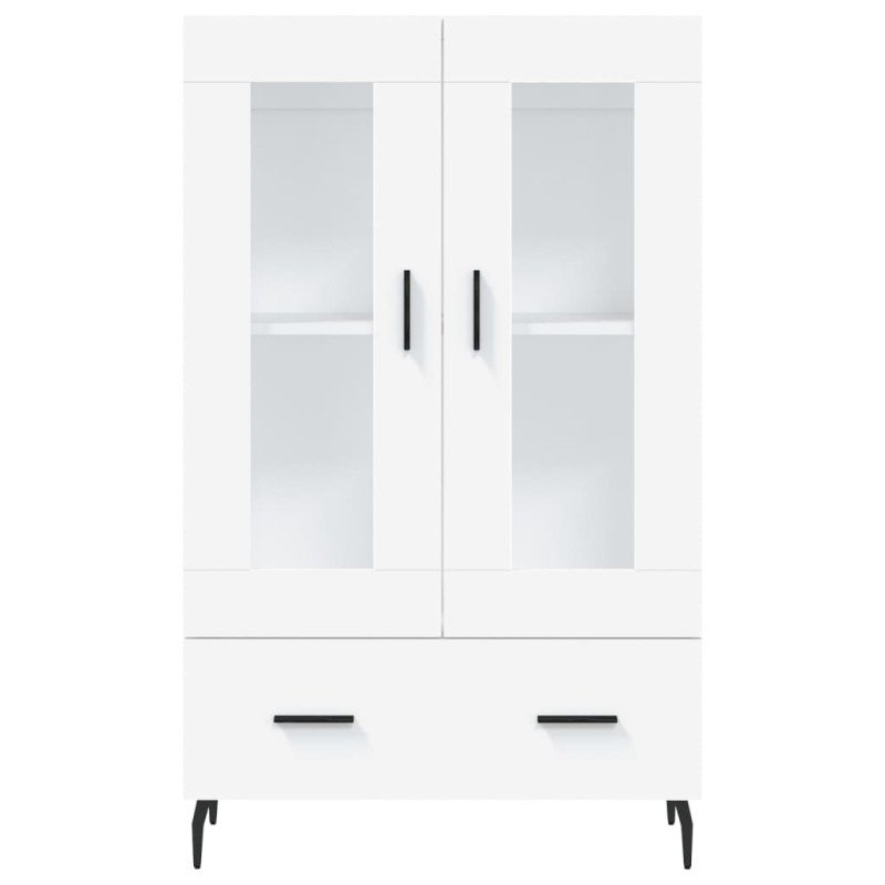 vidaXL Vysoká skrinka biela 69,5x31x115 cm kompozitné drevo