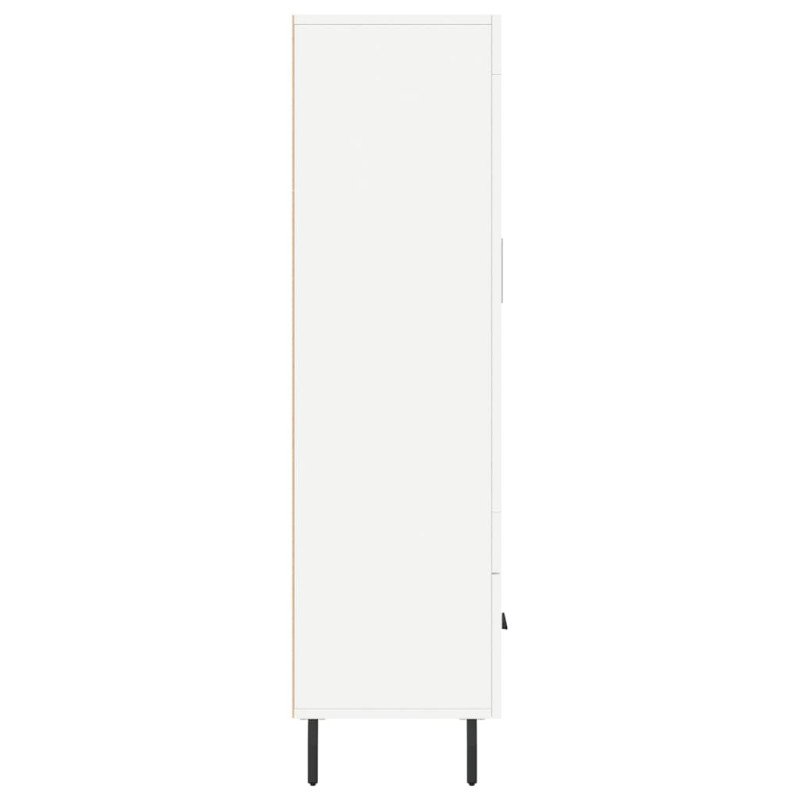 vidaXL Vysoká skrinka biela 69,5x31x115 cm kompozitné drevo