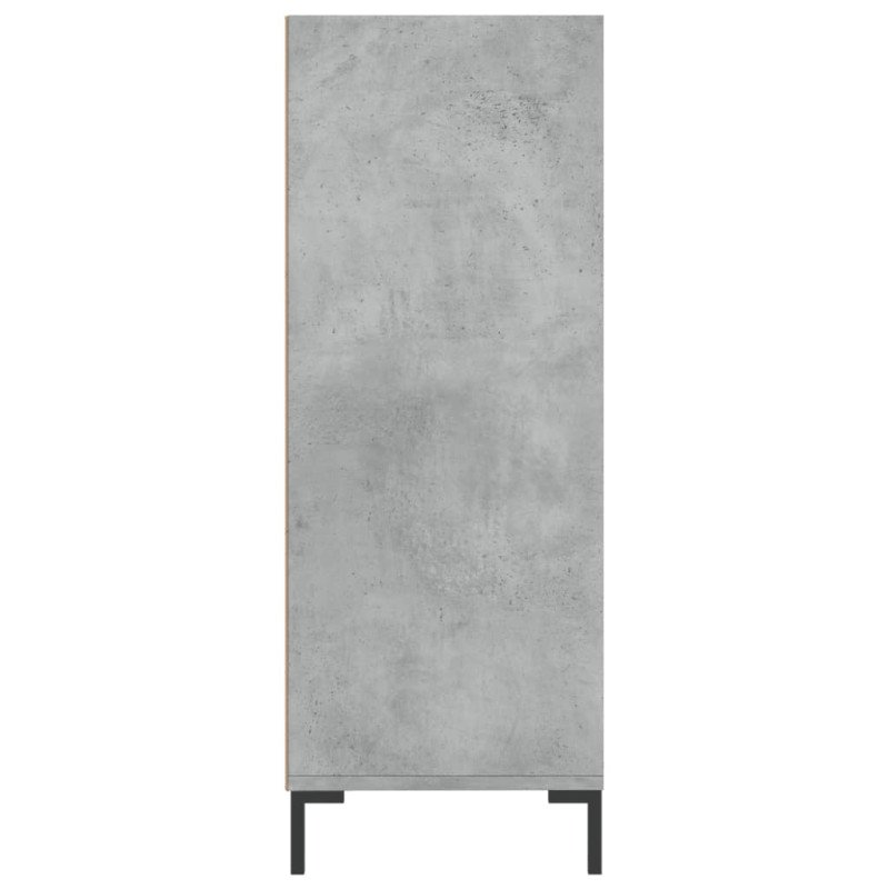 vidaXL Knižnica betónovo sivá 69,5x32,5x90 cm kompozitné drevo