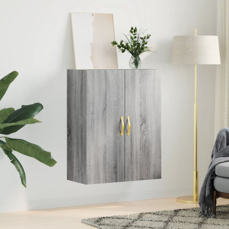 vidaXL Nástenná skrinka sivý dub sonoma 69,5x34x90 cm