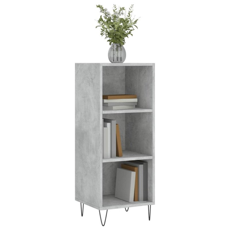 vidaXL Komoda betónovo sivá 34,5x32,5x90 cm kompozitné drevo