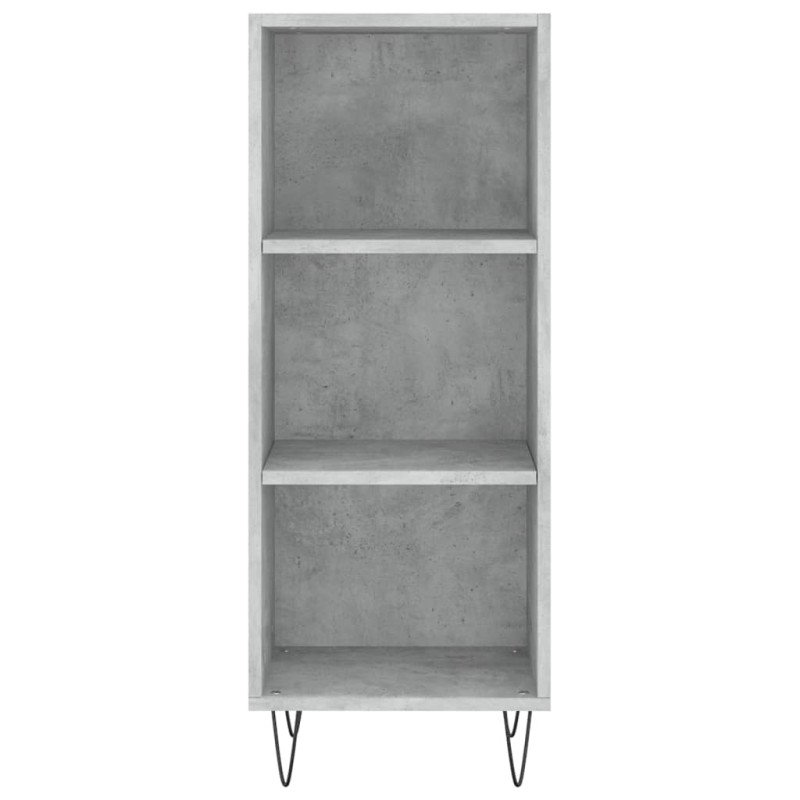 vidaXL Komoda betónovo sivá 34,5x32,5x90 cm kompozitné drevo
