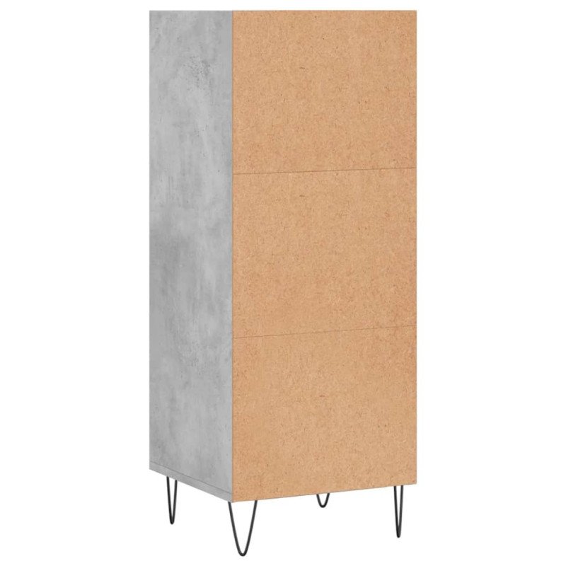 vidaXL Komoda betónovo sivá 34,5x32,5x90 cm kompozitné drevo