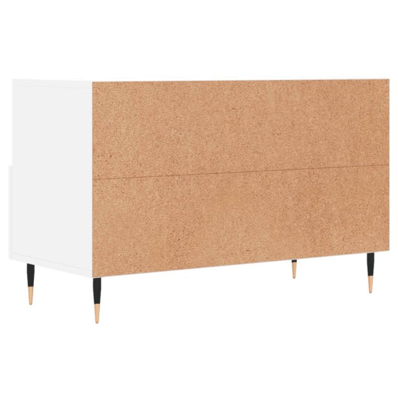 vidaXL TV skrinka biela 80x36x50 cm spracované drevo