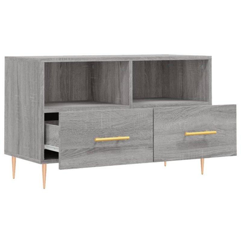 vidaXL TV skrinka sivý dub sonoma 80x36x50 cm spracované drevo