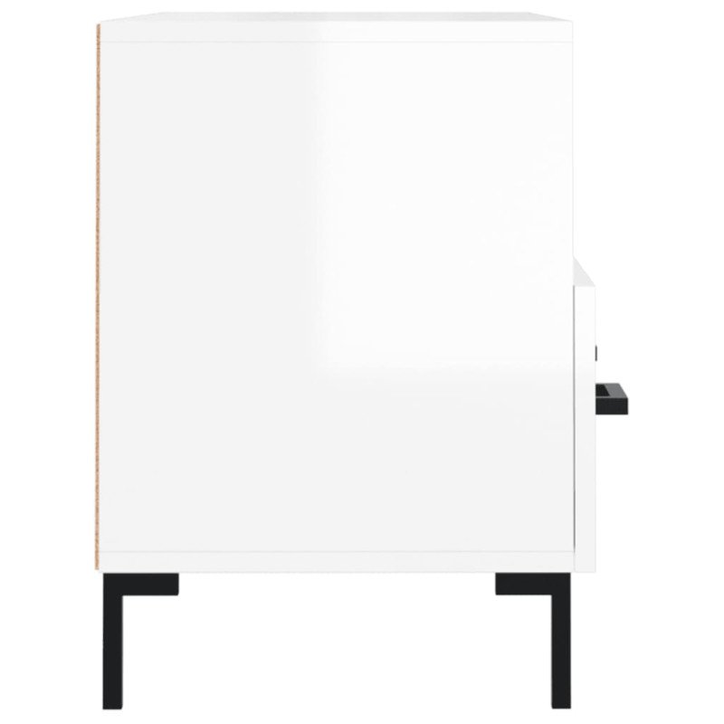 vidaXL TV skrinka lesklá biela 80x36x50 cm spracované drevo
