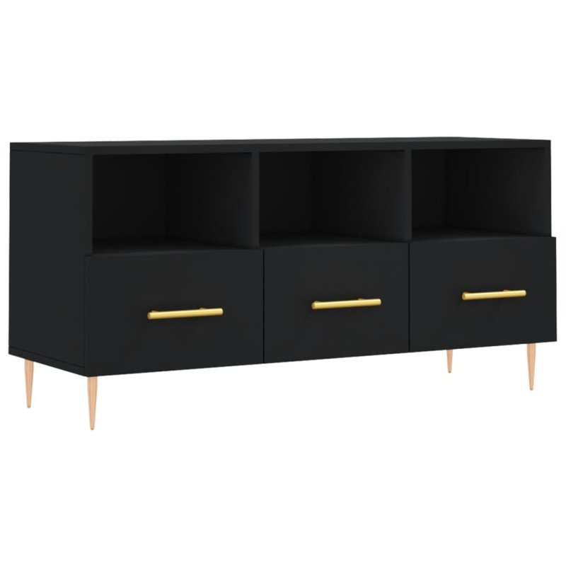 vidaXL TV stolík čierny 102x36x50 cm kompozitné drevo