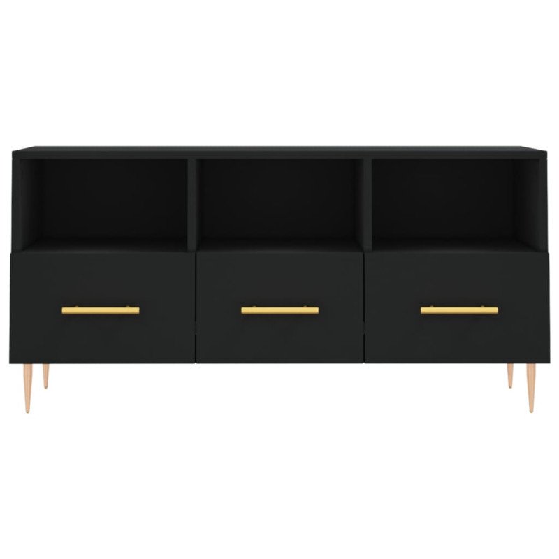vidaXL TV stolík čierny 102x36x50 cm kompozitné drevo
