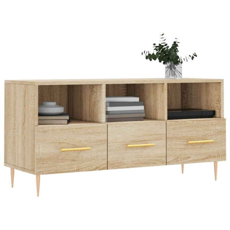 vidaXL TV skrinka dub sonoma 102x36x50 cm kompozitné drevo